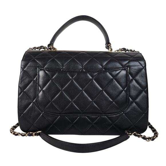 Chanel Lambskin Quilted Medium Trendy CC Flap Top Handle Bag Black - Picture 2 of 16